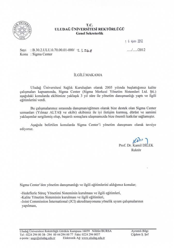 Uludağ Üniversitesi Rektörlüğü